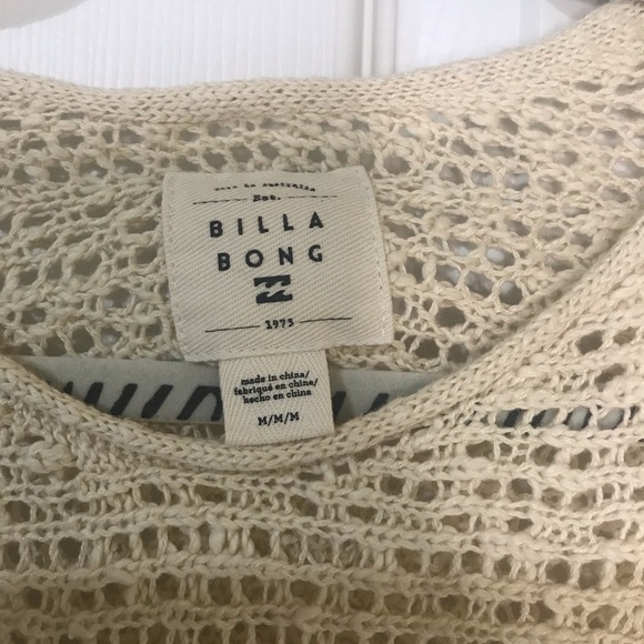 Billabong Crew Neck Cream Knit Sweater - Picture 3 of 7